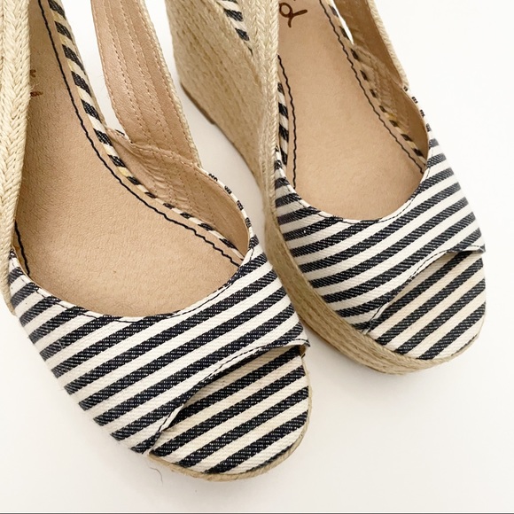 Splendid striped nautical espadrille wedges 8.5 - Picture 2 of 10